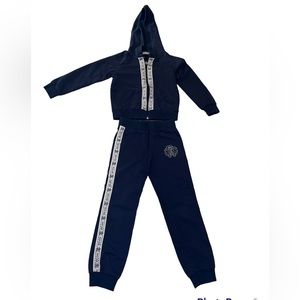 Roberto Cavalli Kids Girls blue sweatsuit set SZ 6